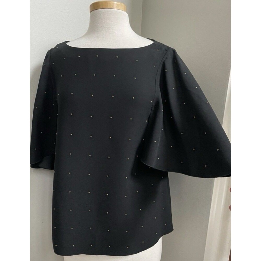 Banana Republic Heritage Collection Studded Cape-Sleeve Top — Size S